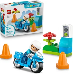 Lego Duplo Town Blue Police Motorcycle