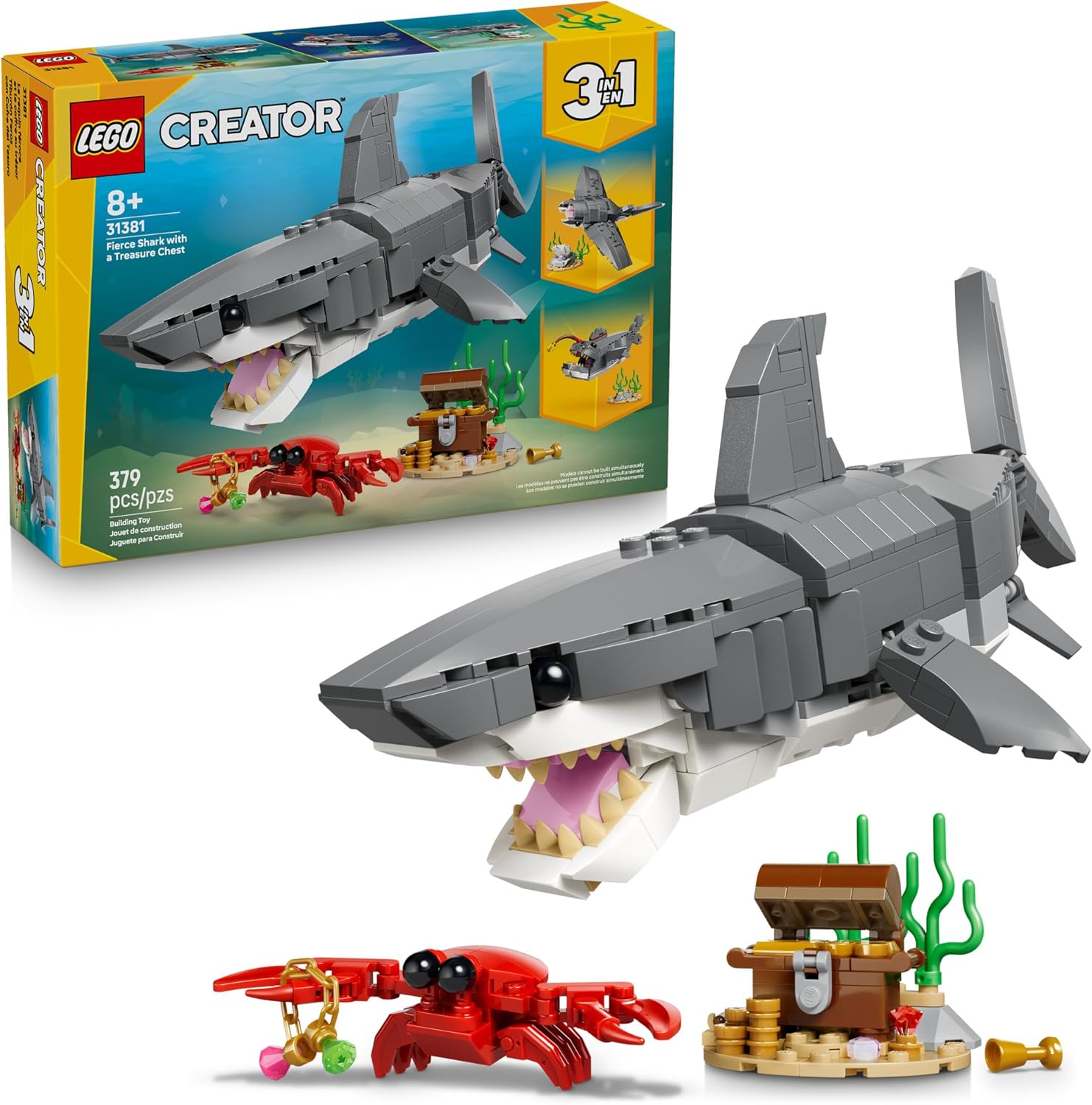 Lego Creator Fierce Shark with a Treasure Chest