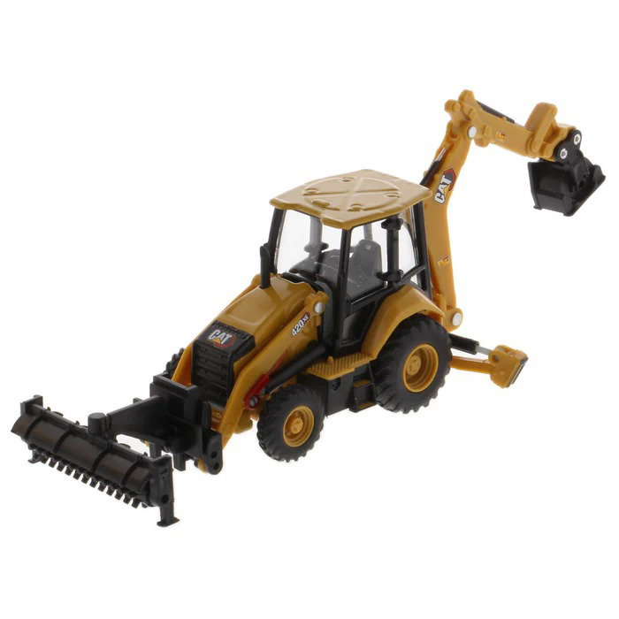 Image of 1:64 Cat 420 XE Backhoe Loader w/ work tools