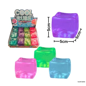5 cm Clear Sugar Gummee Squish cube
