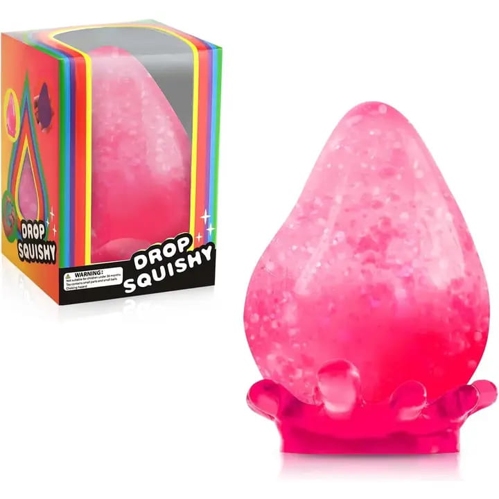 Gumdrop Textured Squishy Fidget Toy- Pink