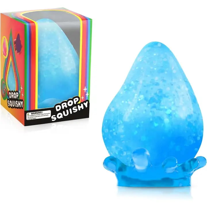 Gumdrop Textured Squishy Fidget Toy- Blue