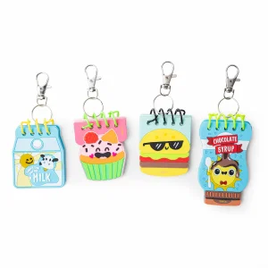 Miniverse Mini Shaped PVC Notepad Keyring - 4 Assorted Designs