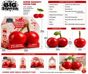 Jumbo Squishy Cherry