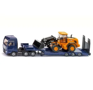 Siku Miniature Man Truck with Low Loader JCB