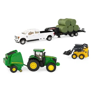 1:32 15- Piece Round Bale Haying Set John Deere