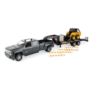 1:16 Big Farm John Deere Construction Set with Skid Loader, Chevrolet Silverado