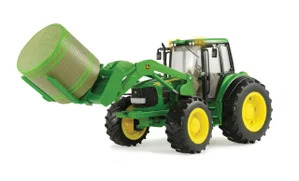 1:16 John Deere7330 Tractor with Bale Loader & Round Bale-