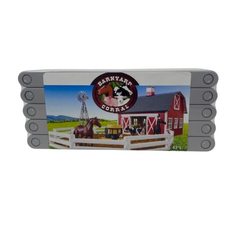 Barnyard Corral Molded Poly Toy Fence White