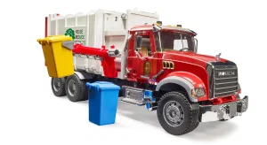 Mack Granite Garbage Truck, Side loading and Dumping