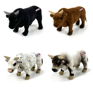 14" PBR Bull Plush - Grey