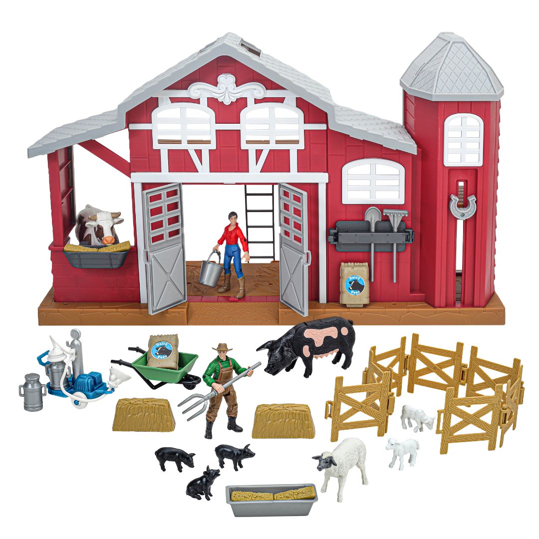 38-Piece Dairy Barn Playset