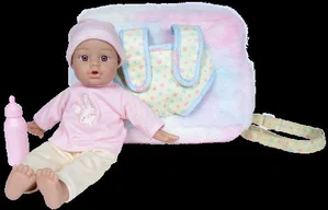 Sweet Baby Plush Diaper Backpack Set 11"