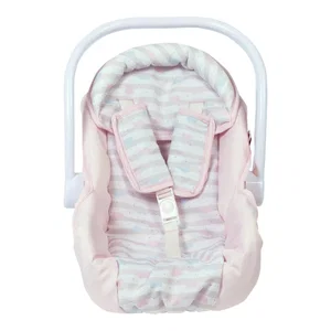 Car Seat Carrier - Pastel Pink (White Handle)