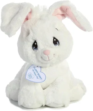 8.5" Floppy Bunny White