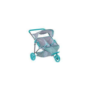 Zig Zag Twin Jogger Stroller (Aqua Green)