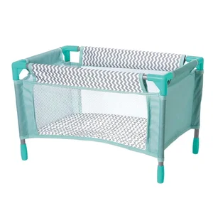 Zig Zag Playpen Bed (Aqua Green)