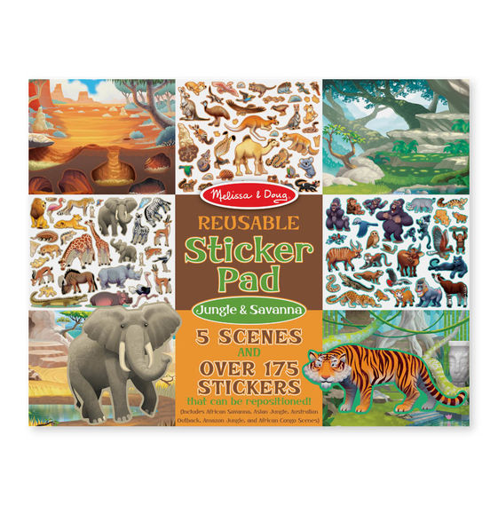 Reusable Sticker Pad - Jungle & Savanna