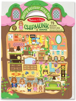 Puffy Sticker Set - Chipmunk House