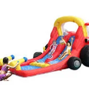 Formula One Bounce House with Double Slides