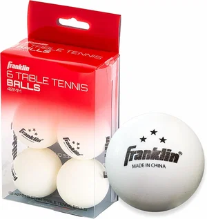 40 mm 3 Star White Table Tennis Balls 6 pk
