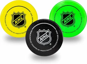 NHL Foam Mini Hockey Pucks 3pk
