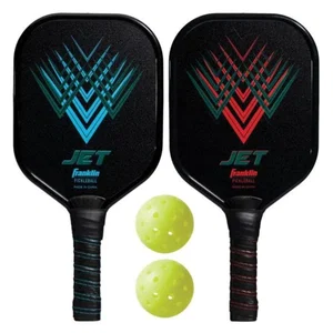 Jet Aluminium Pickleball Paddles Blue/Red - 2 Player