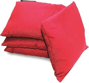 Corn Toss Bean Bags - Set of 4 - Red 6"x6" - Duck Cloth