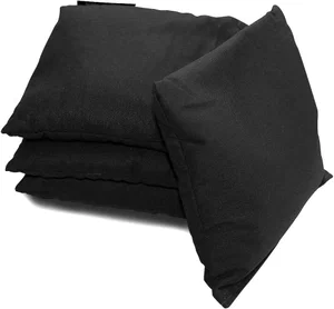 Corn Toss Bean Bags - Set of 4 - Black 6"x6"