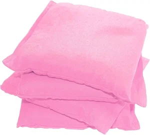 Corn Toss Bean Bags - Set of 4 - Pink 6"x6"