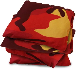 Corn Toss Bean Bags - Set of 4 - Camo Orange 6"x6"
