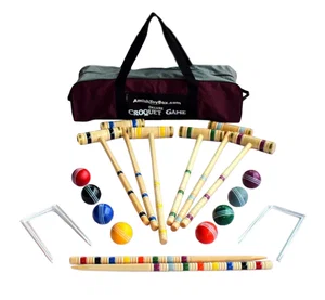 6 Player Pro Croquet Set 28" in Carrying Case
