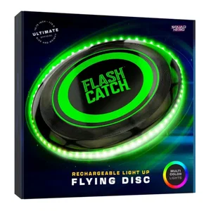 Rechargeable Light-Up Flying Disc, Motion Activated Frisbee