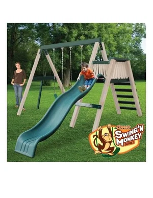 Congo Swing'N Monkey 2 Position Play Set - Green and Tan