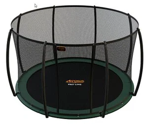 Avyna 14' Flat Level Trampoline with Enclosure - Green